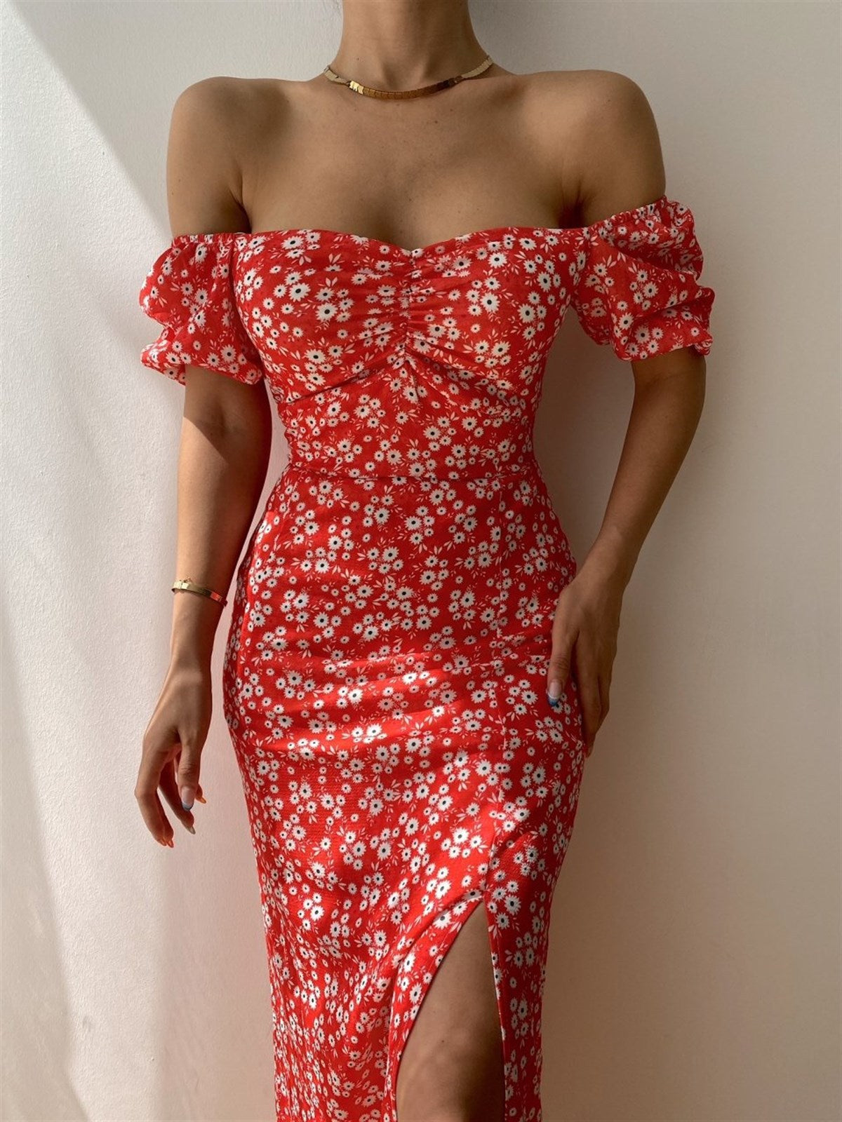 Women's Sheath Split Collar Girl Dress